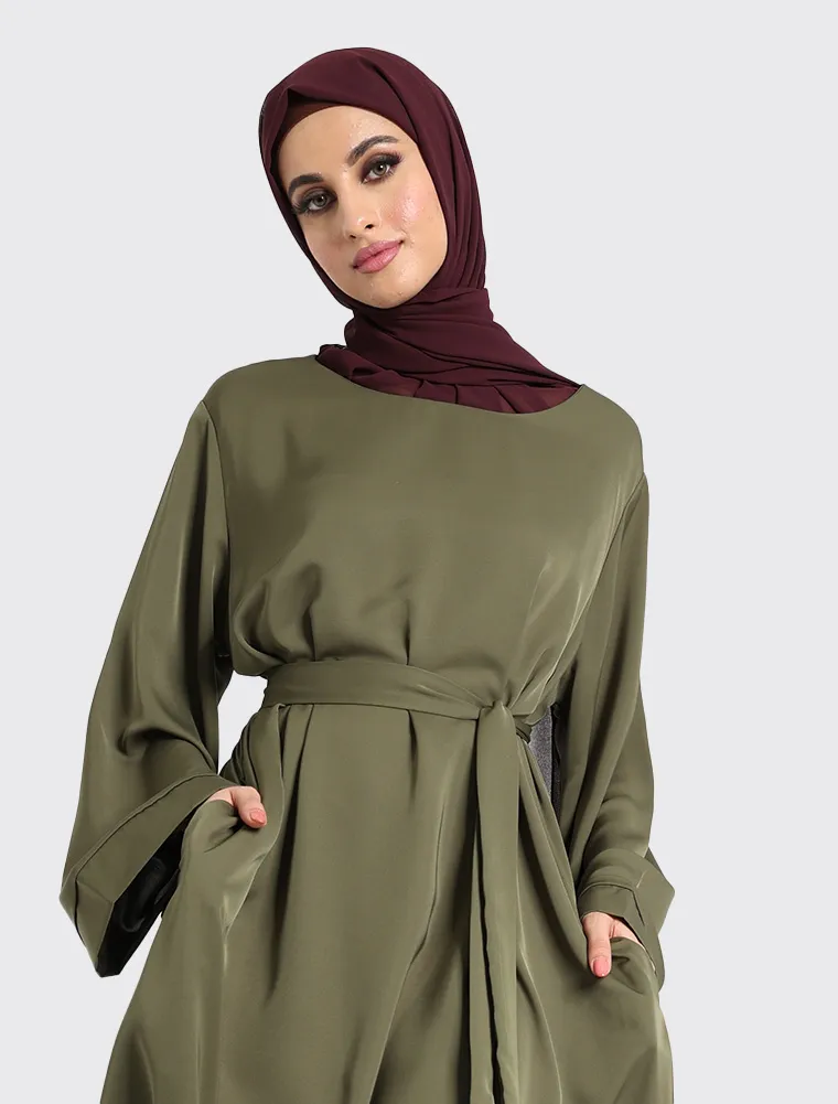 Olive Plain Abaya